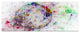 Colorful Spherical Planet Bubbles, Abstract Canvas Art Print, 83"x32", 7 Panels