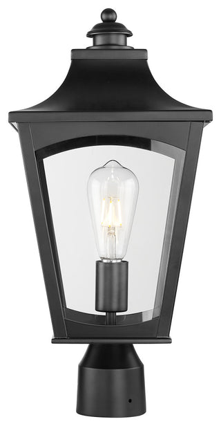 1 Light 9 in. Powder Coated Black Outdoor
