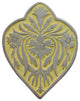 Dianthus Knob Antique Brass, Antique Pewter and Saffron