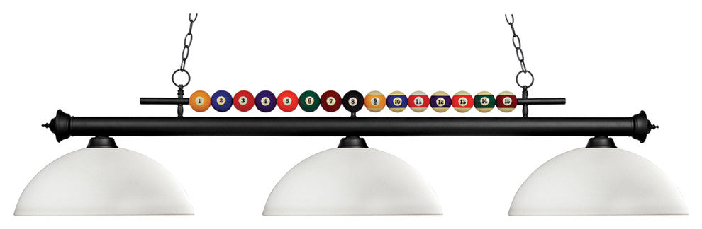 Shark 3 Light Billiard, Matte Black With Matte Opal Glass