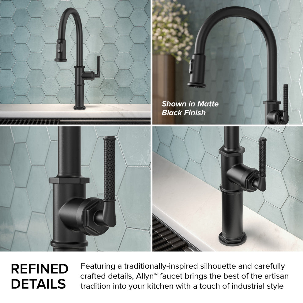 Sellette Pull-Down Kitchen Faucet, Matte Black, Model Kpf-4100mb