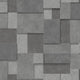 Duchamp Dark Grey Metallic Squares Wallpaper Bolt