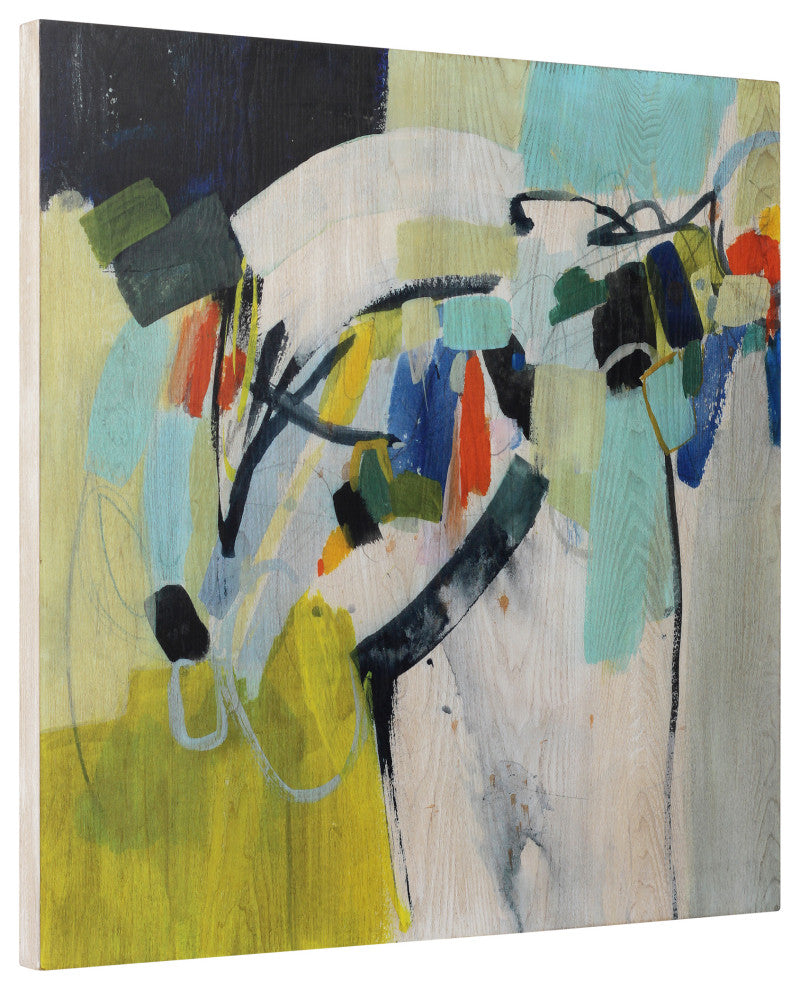 Abstract Wall Art Fine Giclee Printed on Hand Finished Ash Wood - Diptych Set