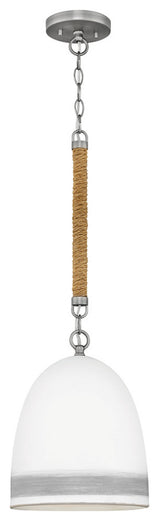 Nash Pendant, Antique Nickel With Gray Stripe