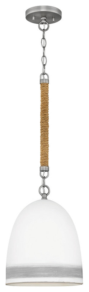 Nash Pendant, Antique Nickel With Gray Stripe