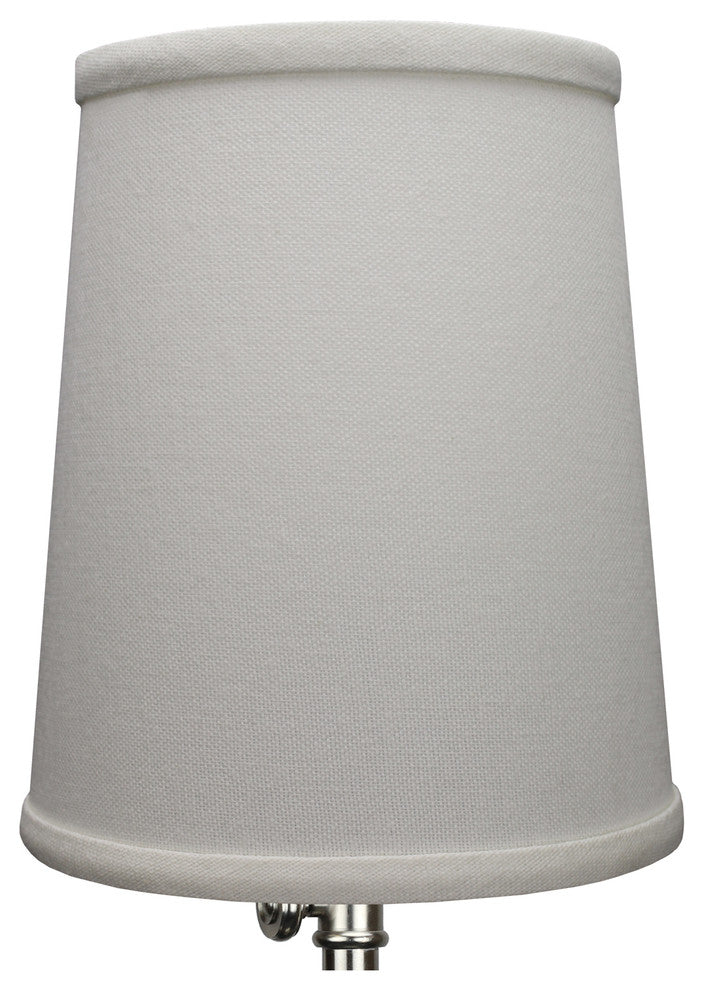 Fenchel Shades 4"x5"x6" Flame Clip Attachment Empire Lamp Shade, Linen Cream