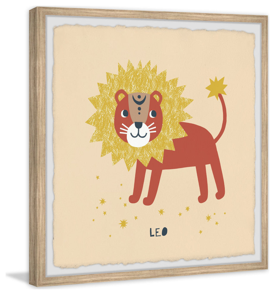 "Leo" Framed Painting Print, 18x18