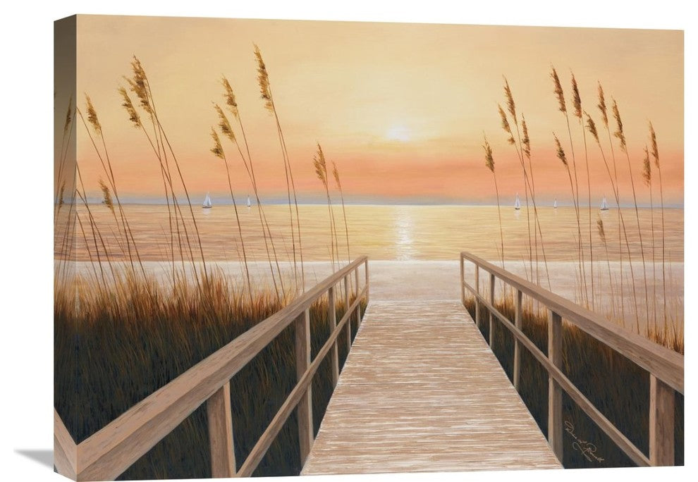 "Walkway to Sea" Stretched Canvas Giclee by Diane Romanello, 24"x18"