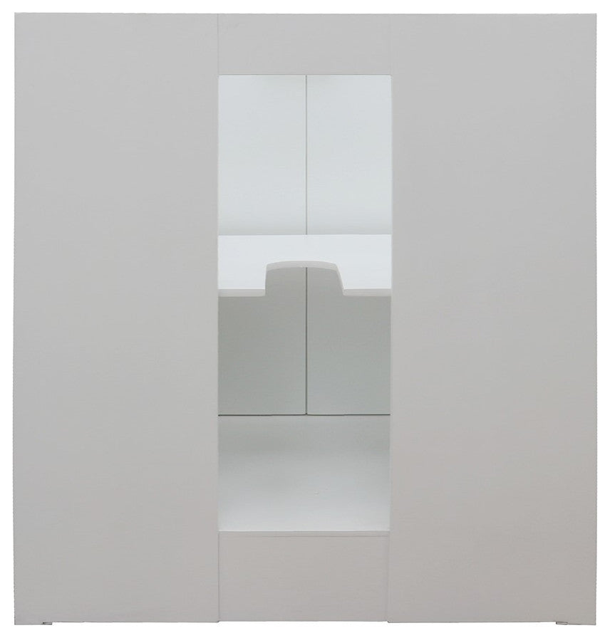 30" Single Vanity, Glacier Ash, White Carrara Top, Rectangle Sink