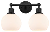 Innovations 616-2W-BK-G121-6 2 Light 15" Bath Vanity Light, Matte Black