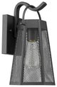 CHLOE Lighting HARPER 1-Light Textured Black Outdoor Wall Sconce 12"
