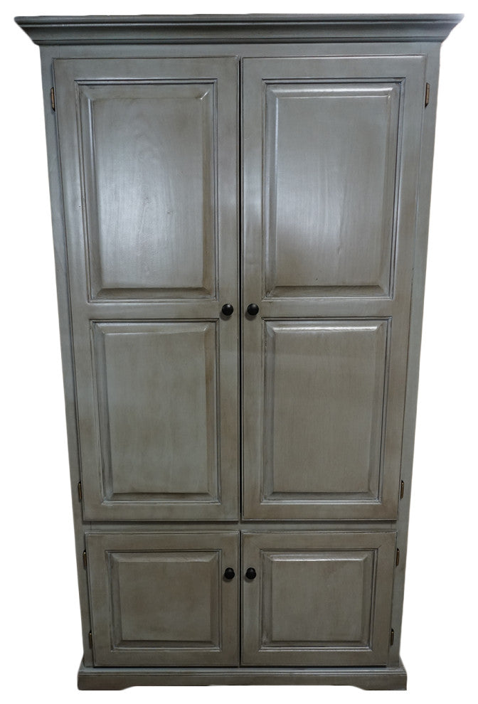 Double Wide Kitchen Pantry Cabinet, Tempting Turquoise