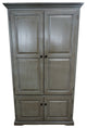 Double Wide Kitchen Pantry Cabinet, Tempting Turquoise