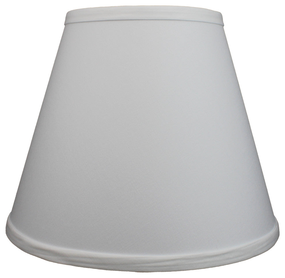 Fenchel Shades 6"x11"x9" Brass Spider Attachment Empire Lamp Shade, Linen White