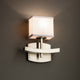Textile Archway 1-Light Wall Sconce, Rectangle, White Fabric Shade