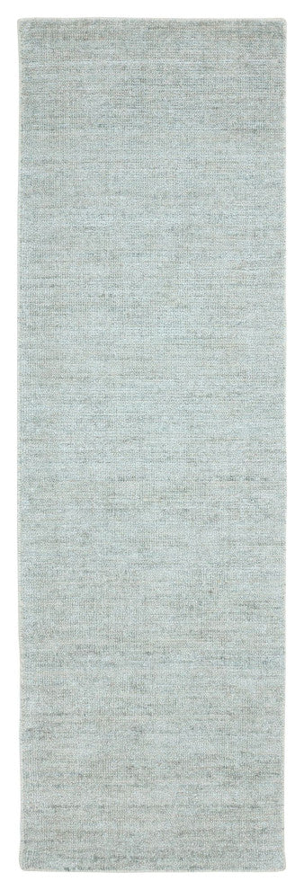 Dash & Albert Quartz Ocean Handwoven Viscose/Cotton Rug, Blue, Runner-2'6" x 8'