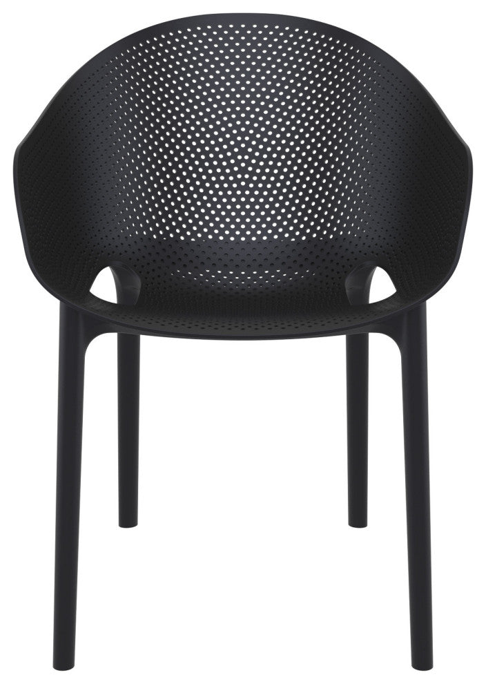 Sky Pro Stacking Dining Chair Black Set of 2