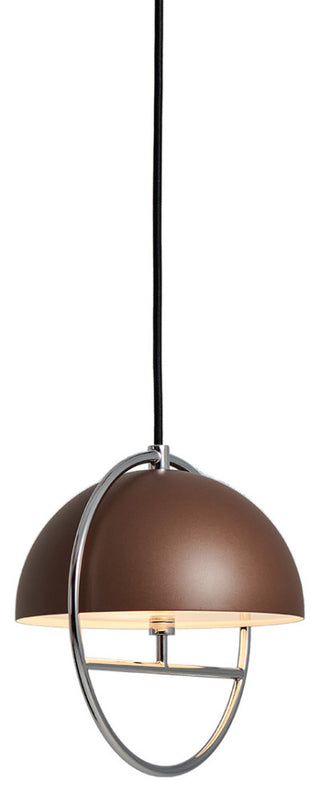 Huan Pendant, Cocoa/Chrome, Small