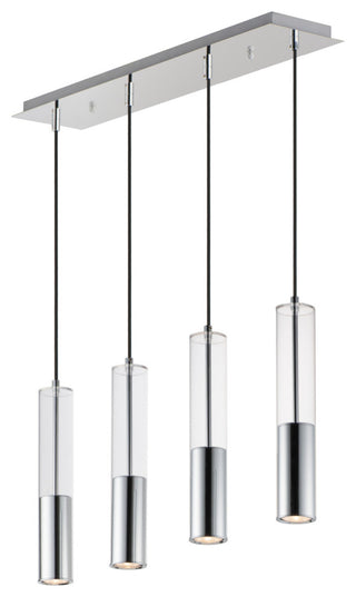 ET2 E11004-24 Torch 4 Light 28"W LED Linear Pendant - Polished Chrome