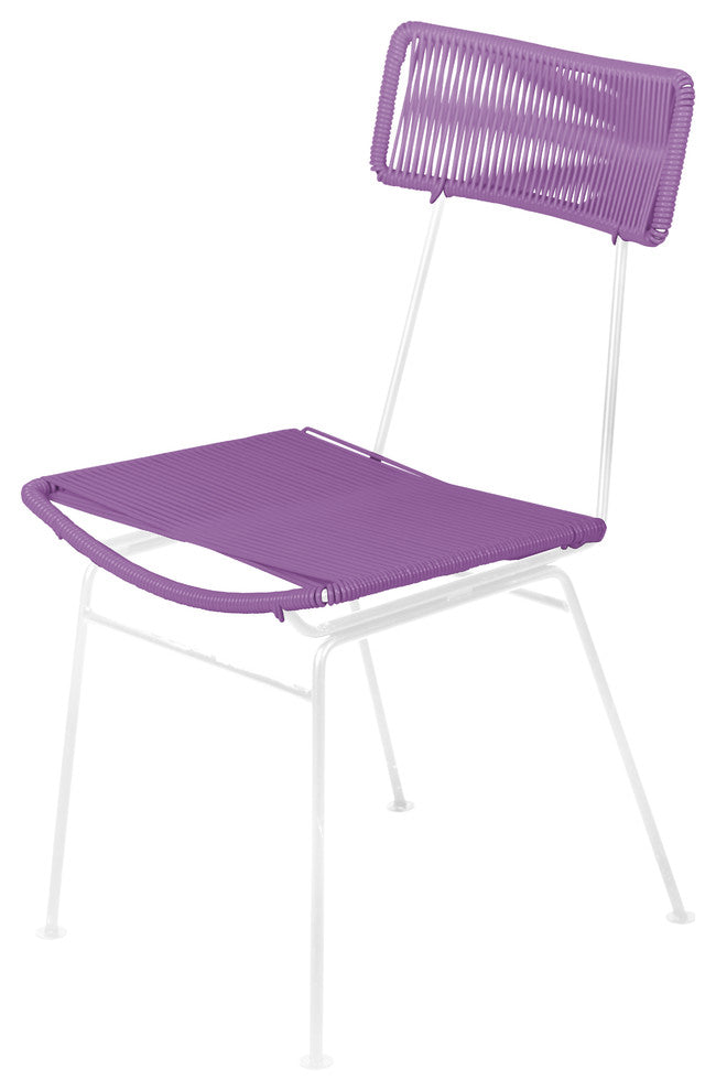 Hapi Indoor/Outdoor Handmade Dining Chair, Orchid on White