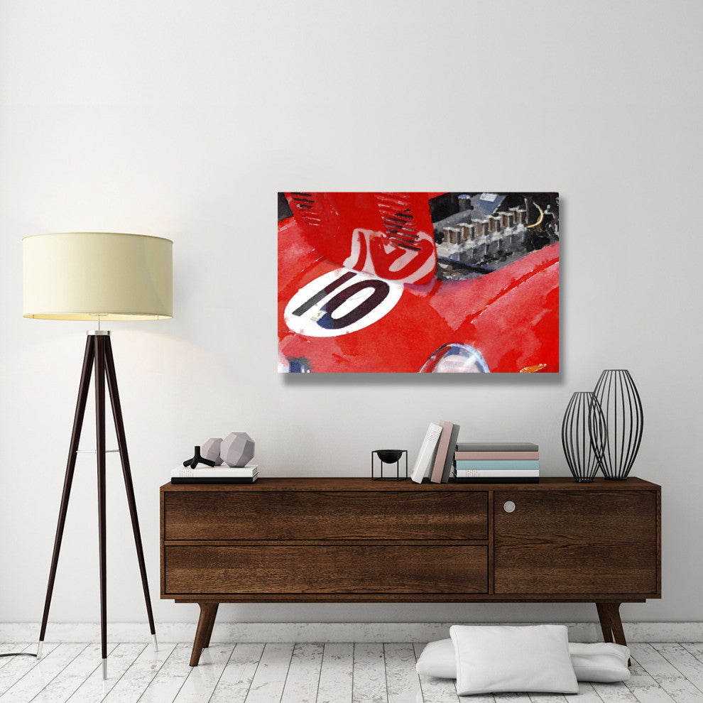 "1962 Ferrari 250 GTO Engine Watercolor" Fine Art Print
