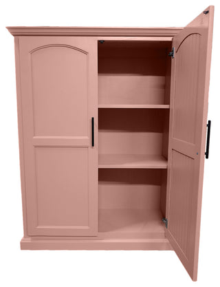 Modern Extra Wide Solid Wood Kitchen Pantry, Summer Sage
