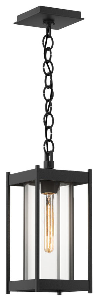 Cela Medium Outdoor Lantern Coastal Black Finish, Clear Glass