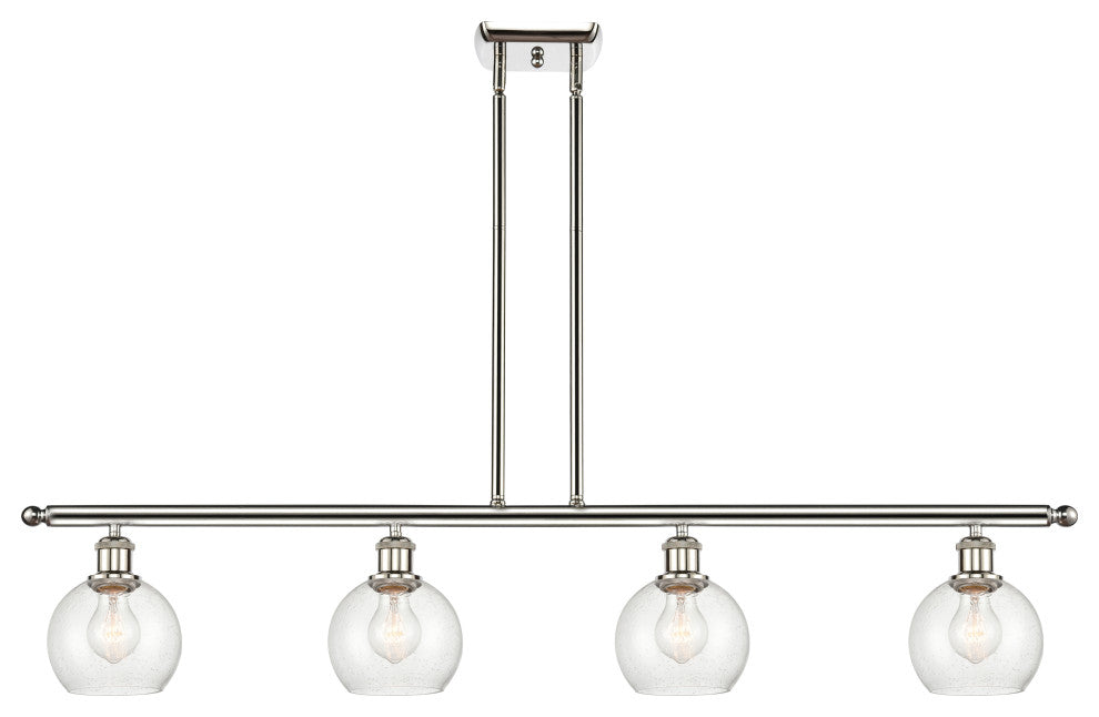 Innovations 516-4I-PN-G124-6 4 Light 48" Island Light, Polished Nickel