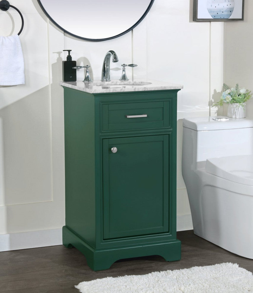 Amber Single Bathroom Vanity, Blue, Green, 19"