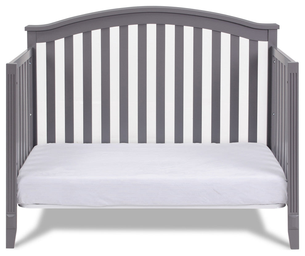 Kali 4-in-1 Convertible Crib, Gray, No Changer