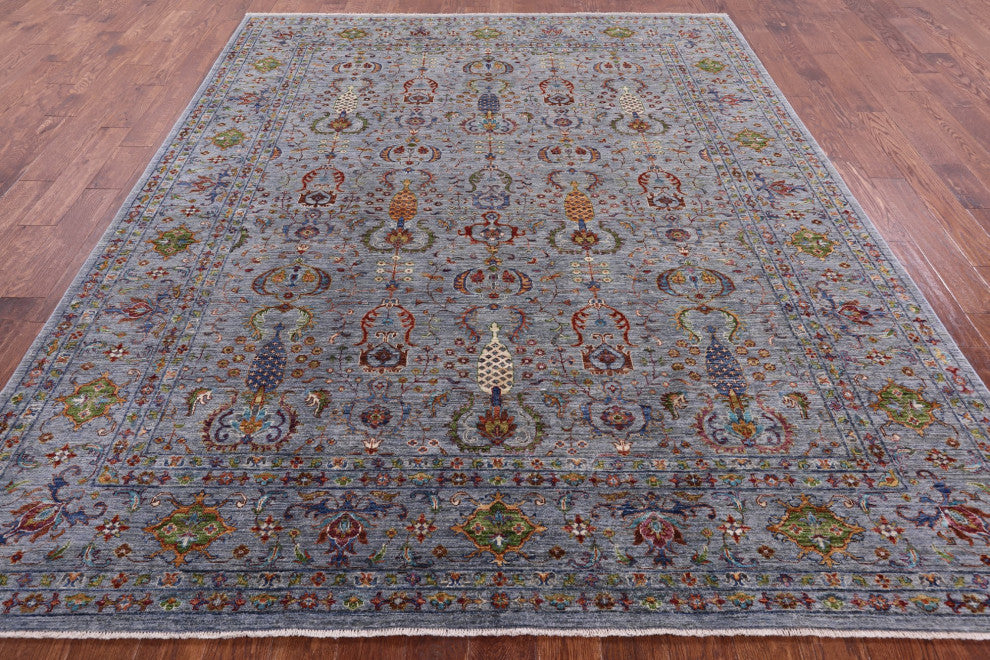 8' 3" X 10' 1" Hand Knotted Persian Tabriz Wool Rug Q10562