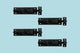 4 Piece Black Slide Bolt Wrought Iron Curled Tail Cabinet Door Renovators Supply