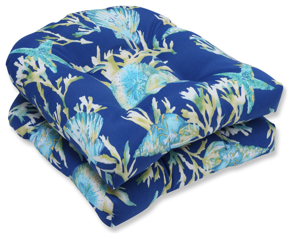 Daytrip Wicker Seat Cushion, Set of 2, Pacific