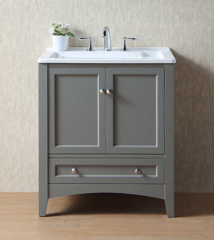 Stufurhome Delia 30" Laundry Utility Sink, Gray