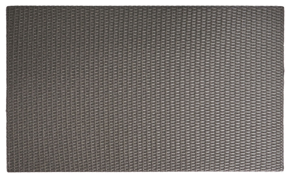 GDF Studio 7-Piece Hans Outdoor Wicker Dining Set, Gray