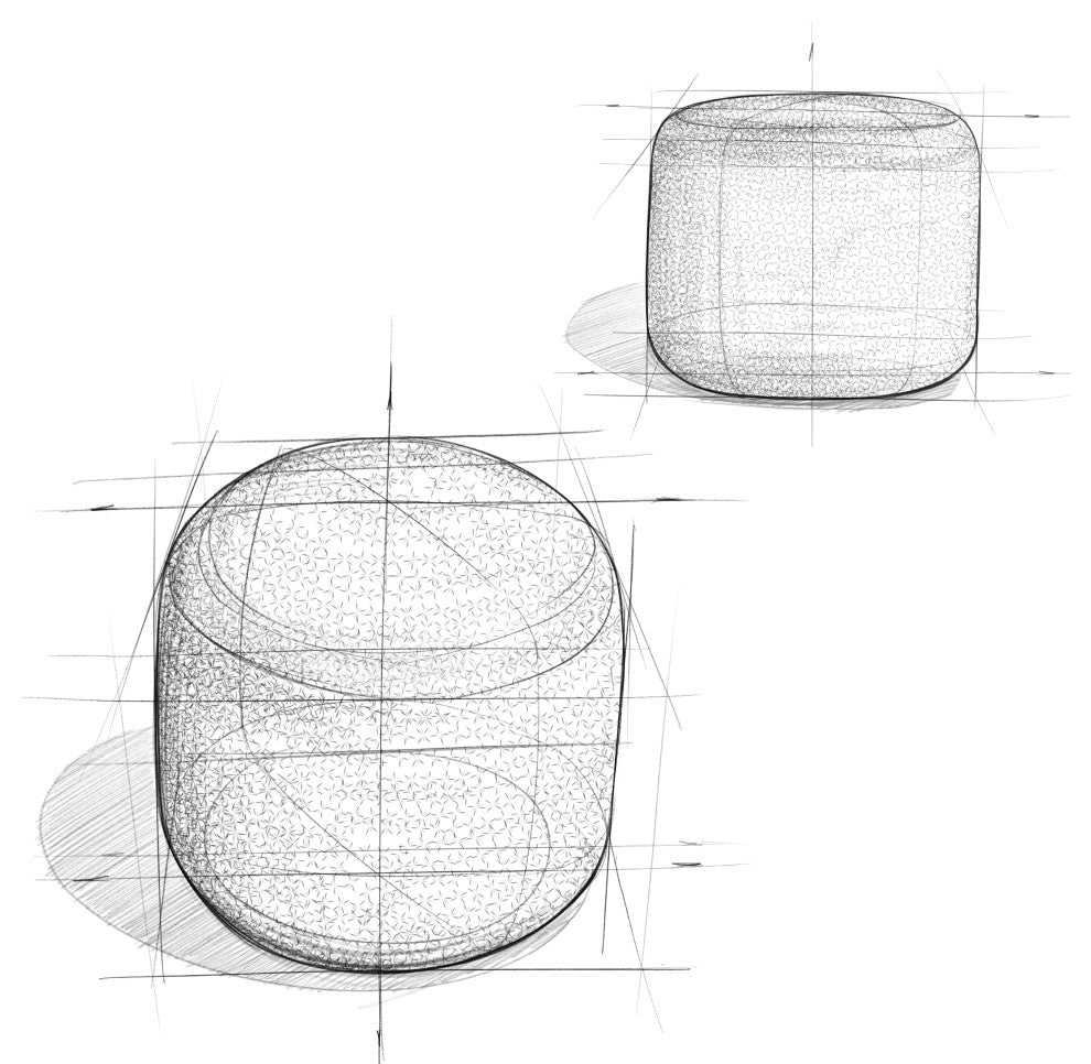Bayley Round Braided Pouf