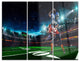 "American Football Player" Digital Metal Wall Art, 3 Panels, 36"x28"