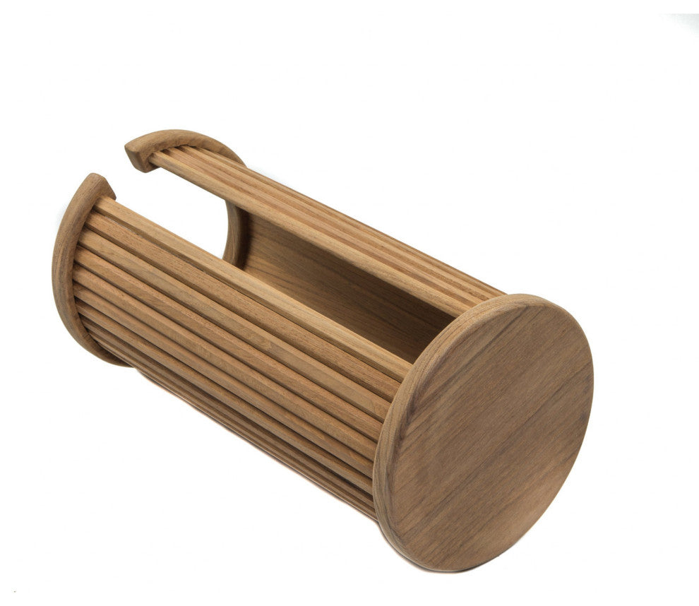 Traditional Solid Teak Toilet Paper Rack