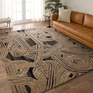 Verde Home by Kathmandu Handmade Light Brown/Black Area Rug 8'X10'