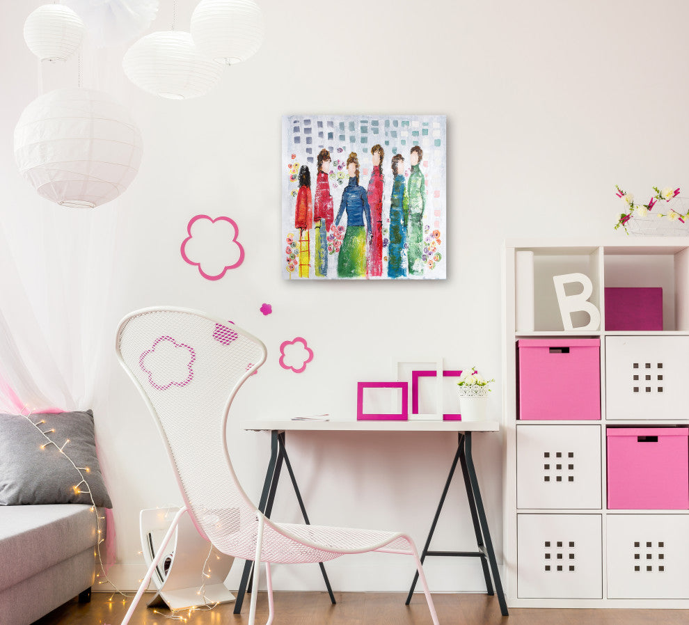 Happy Day- Abstract Hand Painted Canvas Artwork