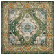 Safavieh Couture Monaco MNC243 Rug, Forest Green / Light Blue, 9' Square