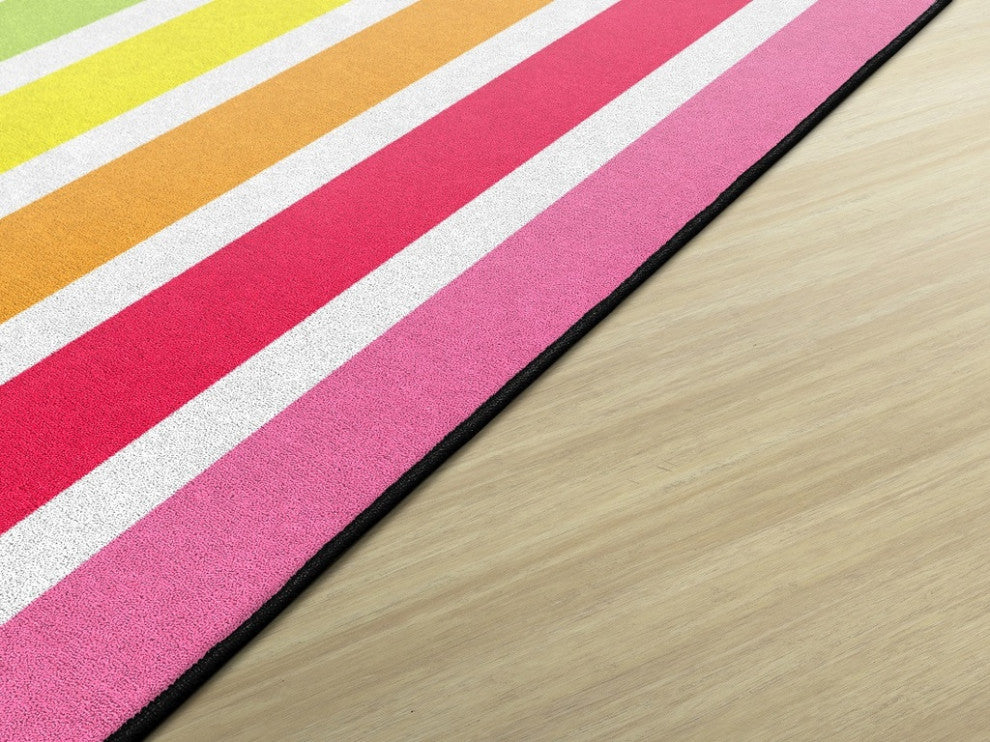Flagship Carpets CA1995-28SG Hello Sunshine Bright Striped Rainbow