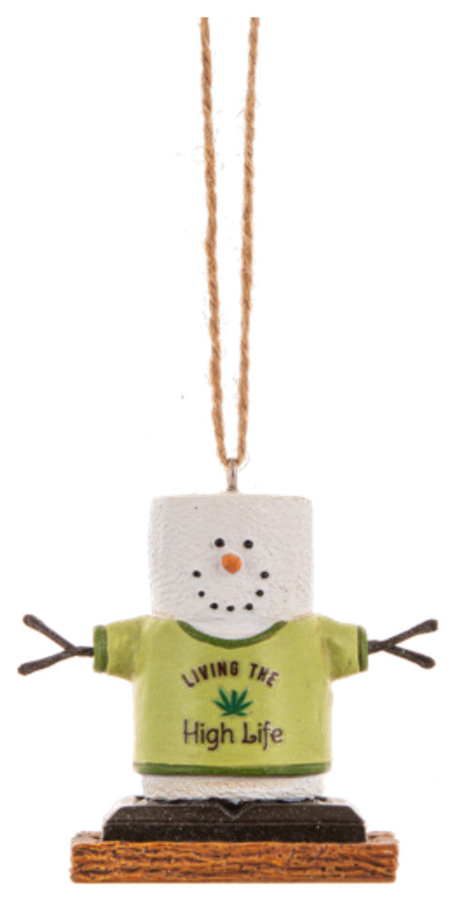 Ganz Smores Living High Snowman Plastic Christmas Ornament