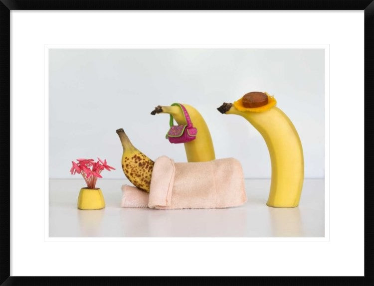 "Sick Banana" Framed Digital Print by Jacqueline Hammer, 30x22"