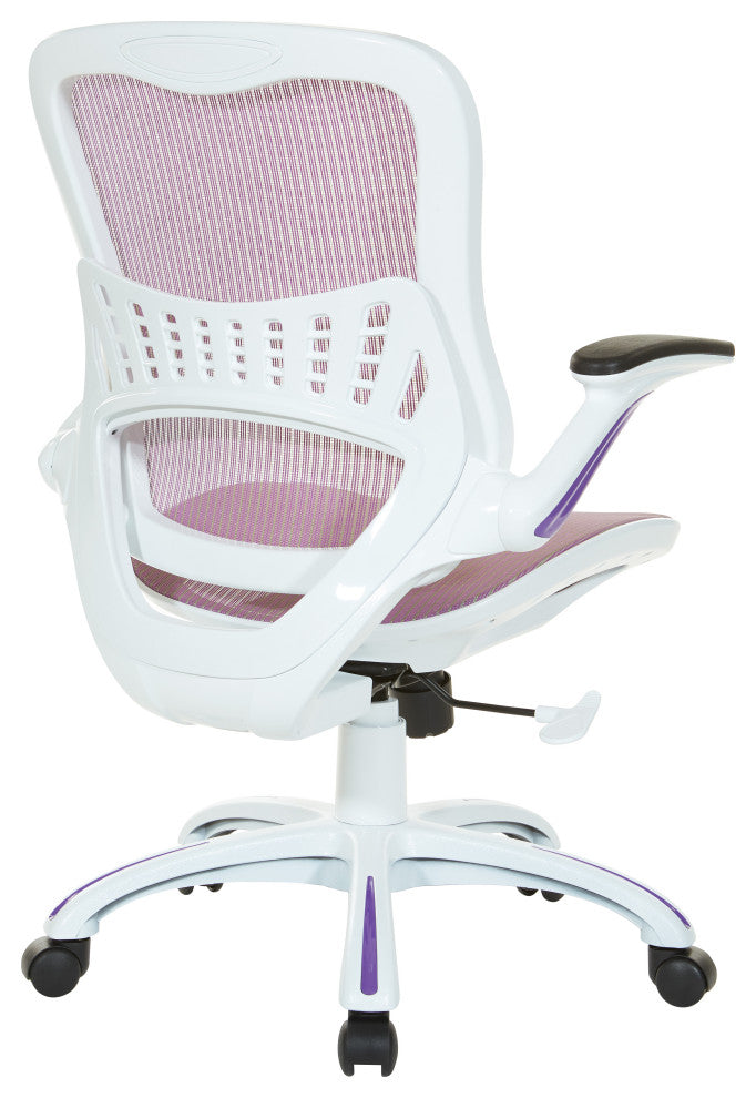 Riley Office Chair With Black Mesh, Purple