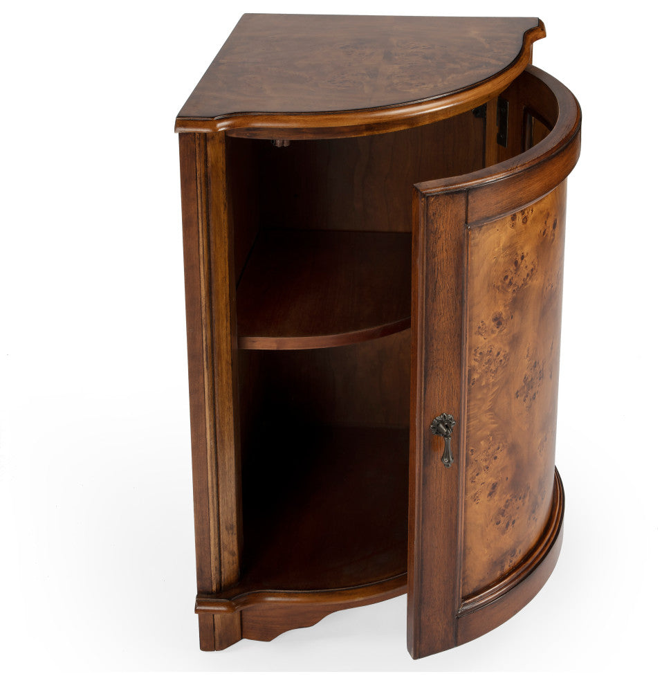 Durham Corner Cabinet, Medium Brown