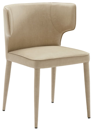 Elite Living Melore Wingback Upholstered Dining Side Chair, Taupe