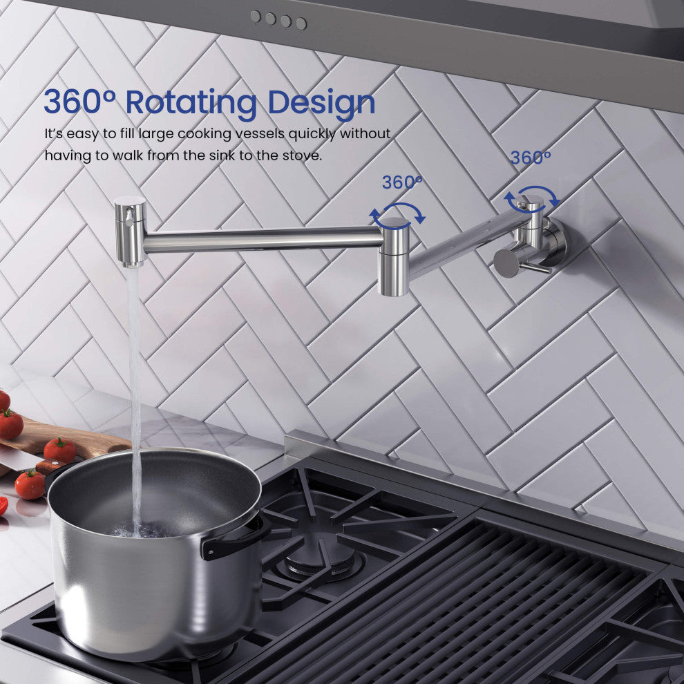 Circular Pot Filler, Chrome