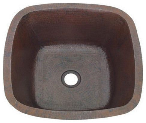 18" Large Square Copper Sink For Bar Or Kitchen Prep Use