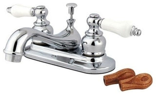Kingston Brass 4" Centerset Bathroom Faucet, Polished Chrome